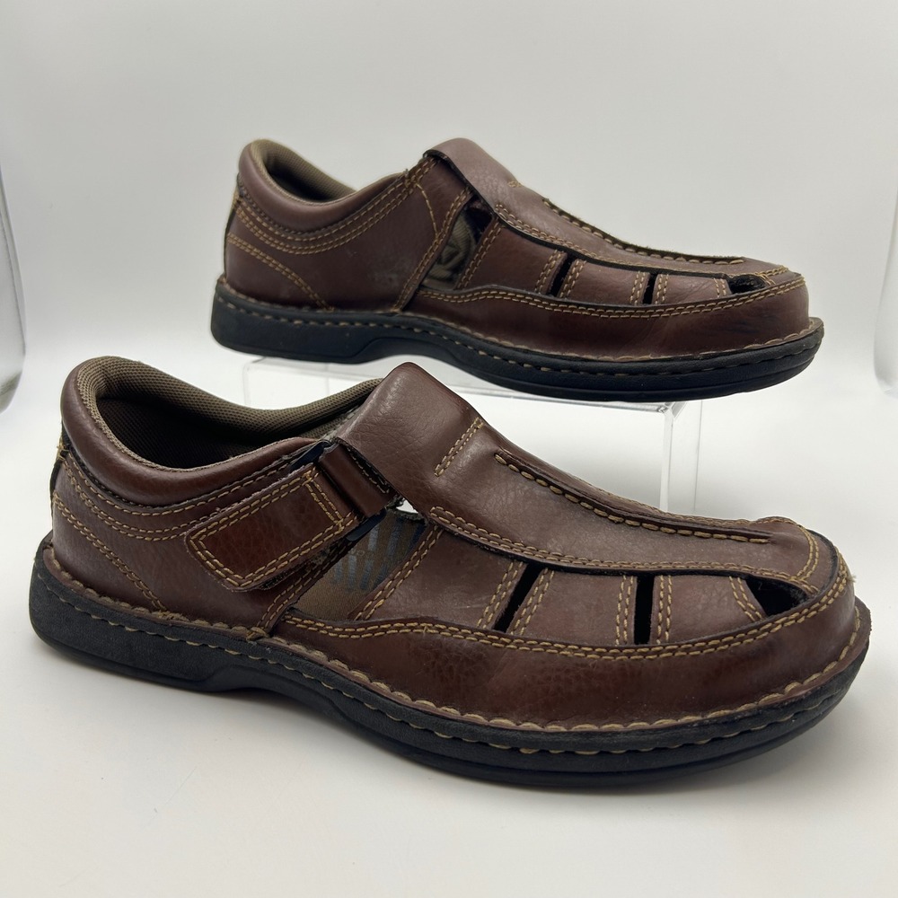 Streetcars Coach Fisherman Sandals Men 9.5 Brown Leather Slip On Gorpcore Rugged